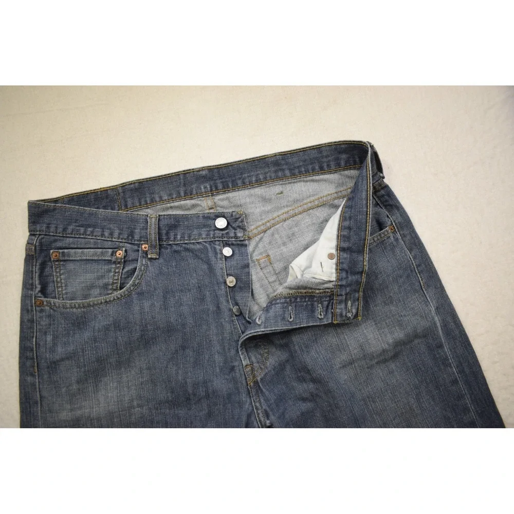 Levi's 501 XX Button‎ Fly Denim Blue Jeans Straight Leg Mens Size 38 x 32